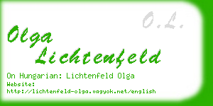 olga lichtenfeld business card